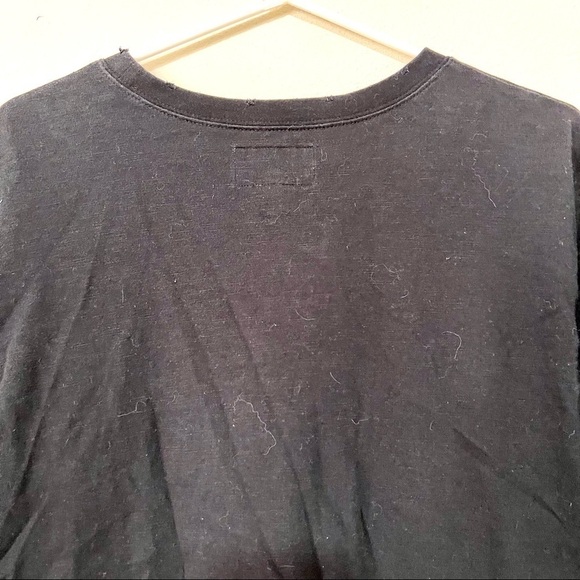 CURRENT/ELLIOTT Cotton Black cropped boxy oversized tee womens size 1 /S - Picture 7 of 9